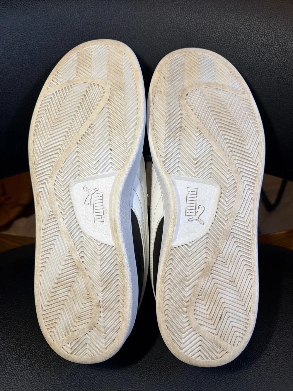 Puma Black Sneakers with White Formstrip